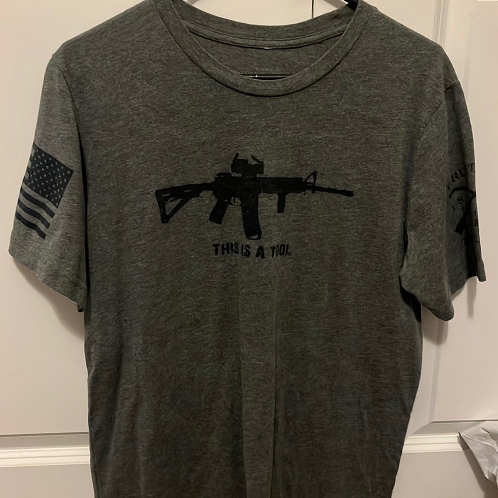 Mens Gray Grunt Style T-Shirt